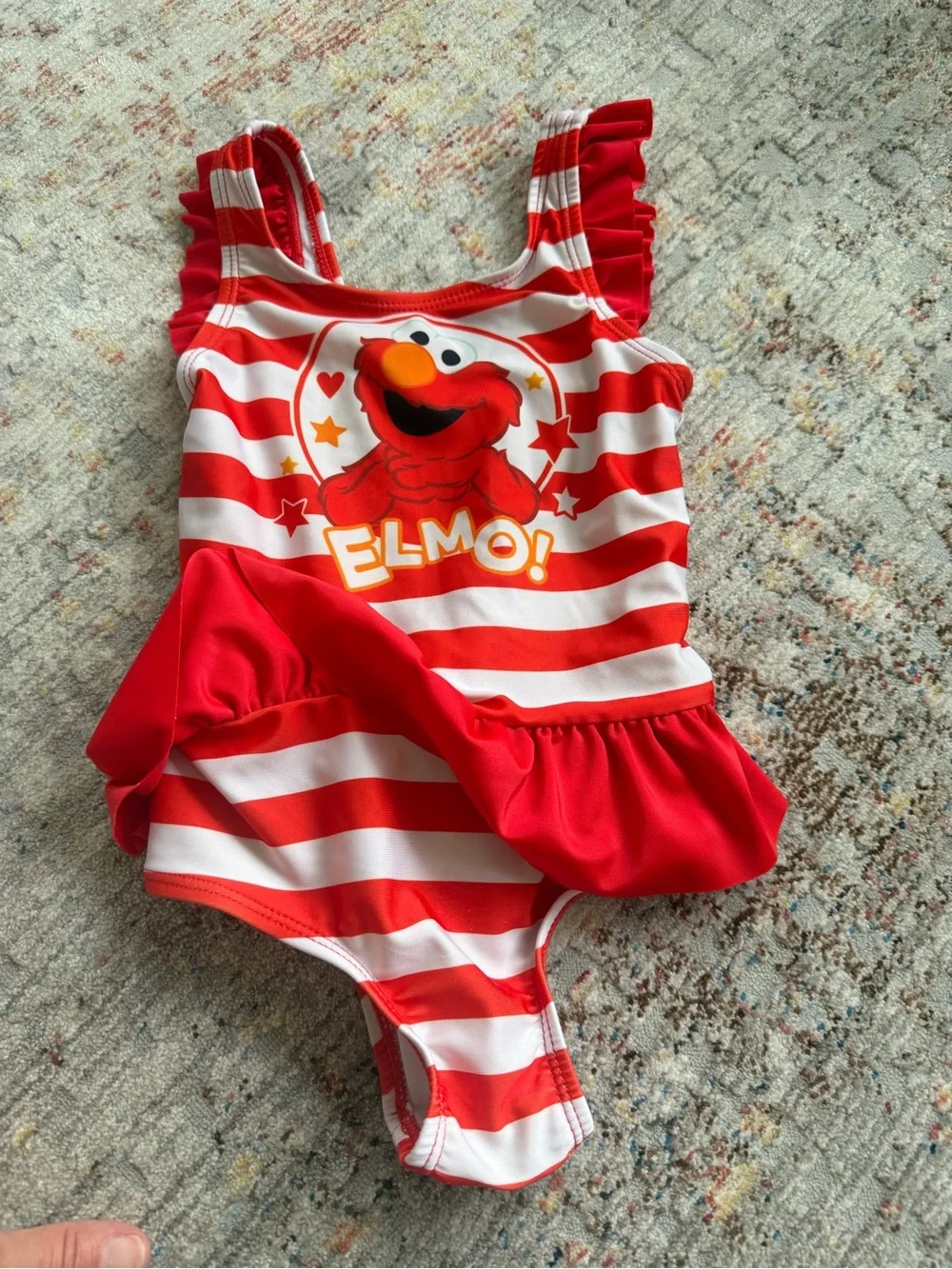 Elmo Sesame Street Girls One-Piece Swimsuit, 3T
